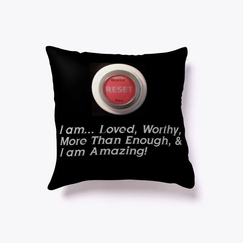 RESET Button Hug Pillow